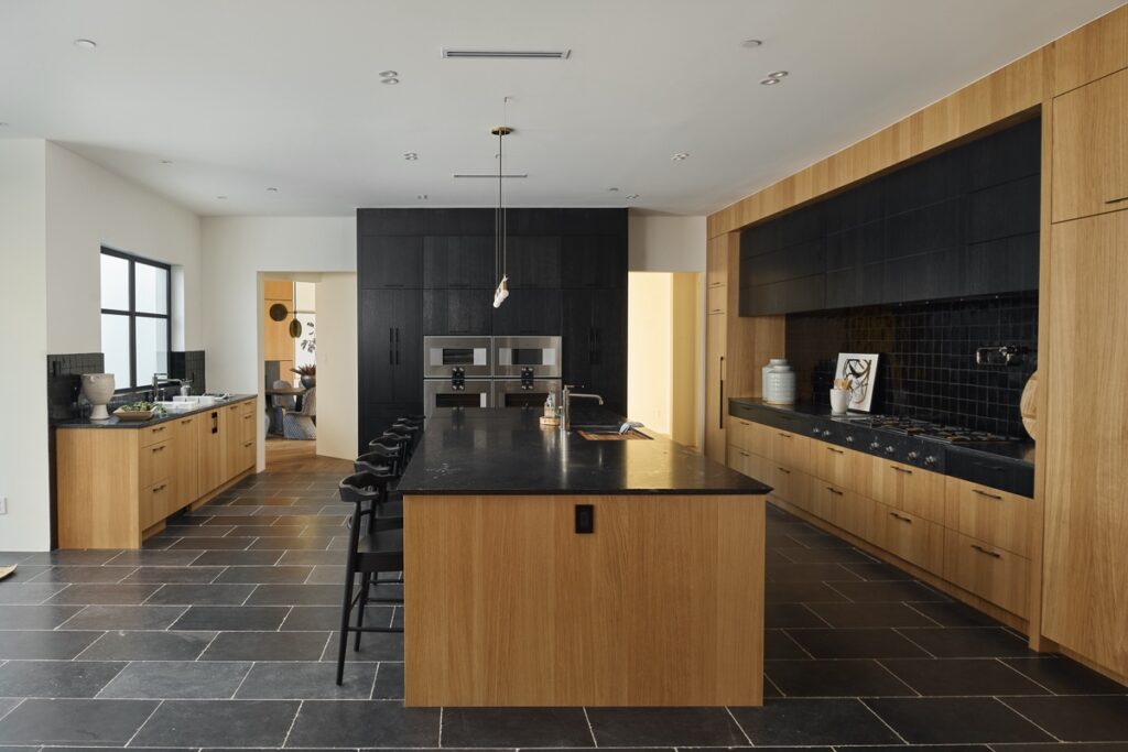 How to Choose Lighting for Your Kitchen Island Black And Brown Kitchen Design 1024x683