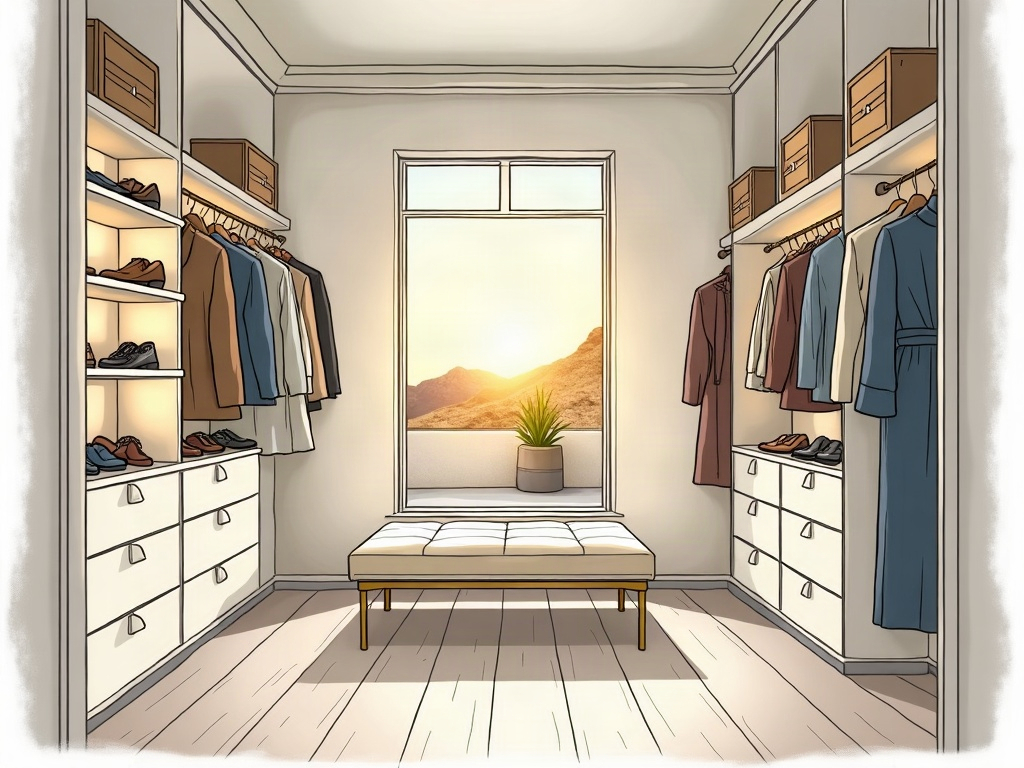 Reclaim Wasted Square Footage: How a Master Closet Room Conversion Transforms Your Morning Routine Completed master closet room conversion with custom cabinetry and integrated LED lighting inside a luxury Scottsdale home remodel